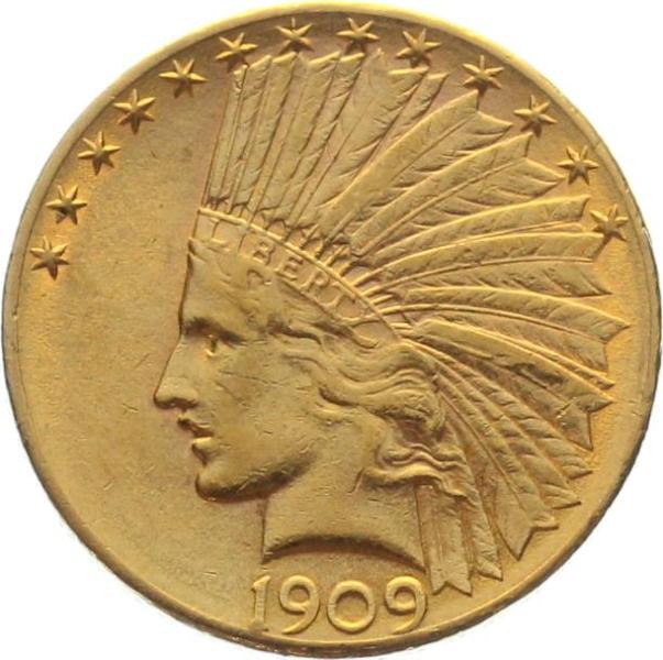USA 10 Dollar Indian Head Goldmünze aus 900er Gold